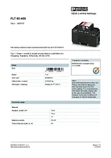 Phoenix Contact Type 1 surge protection device FLT 60-400 2800107 2800107 Data Sheet
