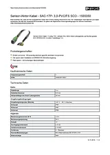 Phoenix Contact Sensor/Actuator cable SAC-17P- 3,0-PVC/FS SCO 1555350 1555350 Data Sheet