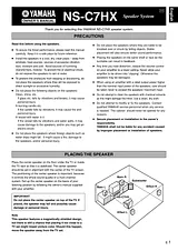 Yamaha NS-C7HX Справочник Пользователя