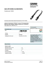 Phoenix Contact Bus system cable SAC-4P-M 8MS/ 5,0-950/M 8FS 1543362 1543362 Data Sheet