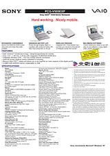 Sony pcg-v505ex Specification Guide