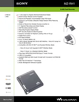 Sony MZ-RH1 Guia De Especificaciones