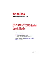 Toshiba x770-bt5g23 Betriebsanweisung