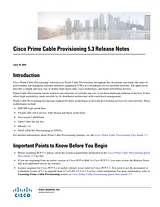 Cisco Cisco Prime Cable Provisioning 5.3 Notas de publicación