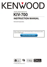 Kenwood KIV-700 Manuel D’Utilisation