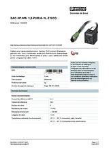 Phoenix Contact Sensor/Actuator cable SAC-3P-MS/ 1,5-PUR/A-1L-Z SCO 1434905 1434905 Data Sheet
