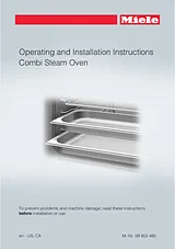 Miele DGC67 Installation Instruction