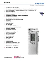 Sony ICD-ST25 Guia De Especificação