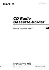 Sony CFD-CD777S MK2 User Manual