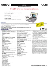 Sony pcg-fr130 Specification Guide