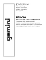Gemini BPM-500 Manuel D’Utilisation