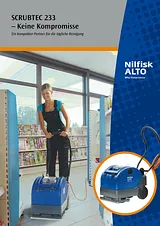 Nilfisk Alto SCRUBTEC 233 Scrubber Dryer 9087235020 Data Sheet
