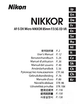 Nikon AF-S DX Micro NIKKOR 85mm f/3.5G ED VR Manual Do Proprietário