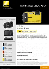 Nikon AW130 VNA843E1 Ficha De Dados