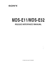 Sony mds-e52 Справочник Пользователя