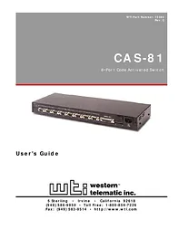 Western Telematic CAS-81 Manuel D’Utilisation
