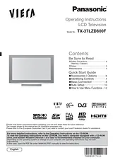 Panasonic TX37LZD800F Guía De Instalación Rápida