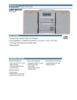 Sony CMT-EP707 Guia De Especificação