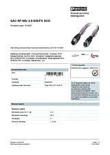 Phoenix Contact Bus system cable SAC-5P-MS/ 2,0-920/FS SCO 1518287 1518287 Hoja De Datos