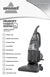 Bissell Velocity Bagged Rewind Vacuum 38632 Manuale Proprietario