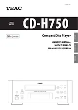 TEAC CD-H750 Справочник Пользователя