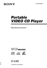 Sony D-VJ85 Manual De Usuario