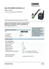 Phoenix Contact Sensor/Actuator cable SAC-3P-M12MR/1,5-PUR/A-1L-Z 1439353 1439353 Data Sheet