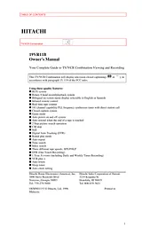 Hitachi 19VR11B User Manual