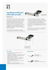 LevelOne Fast Ethernet PCI Network Card, Wake-on-LAN FNC-0107TX-v6 Prospecto