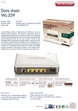 Sitecom Wireless adsl 2+ Modem Router 300N WL-359 Folheto