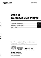 Sony CDX-GT860U Manual Do Utilizador