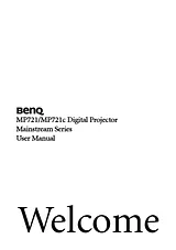 Benq Projector MP721C Manuel D’Utilisation