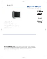 Sony KV-36FS120 Guia De Especificaciones