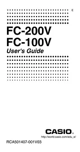 Casio FC-100V User Manual