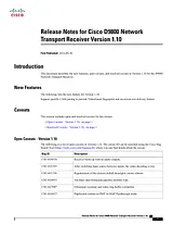 Cisco Cisco D9800 Network Transport Receiver 릴리즈 노트