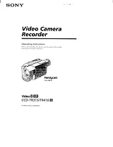 Sony CCD-TR416 Manual