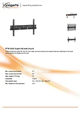 Vogel's PFW 5005 Super flat wall mount 7311555 Merkblatt