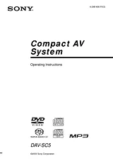 Sony DAV-SC5 User Manual