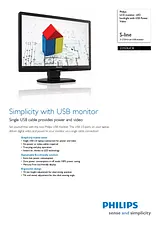 Philips LCD monitor, LED backlight 221S3UCB 221S3UCB/00 Leaflet