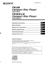 Sony CDX-MR10 Manual De Usuario