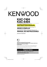 Kenwood KAC-7404 Справочник Пользователя