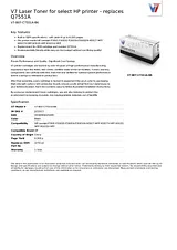 V7 Laser Toner for select HP printer - replaces Q7551A V7-B07-C7551A-BK Hoja De Datos