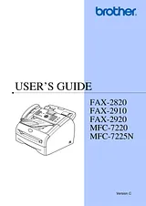 Brother FAX-2820 사용자 매뉴얼