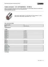 Phoenix Contact CA-12F2N8A8504 Silver 1619612 Data Sheet