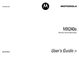Motorola mx240a Betriebsanweisung