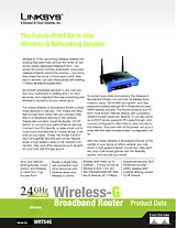 Linksys Wireless Access Point Router w/ 4-Port Switch 802.11g WRT54G-D2 Dépliant