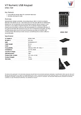 V7 Numeric USB Keypad KP0N1-7E0P Scheda Tecnica