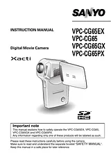 Sanyo VPC-CG65PX. Manual Do Utilizador