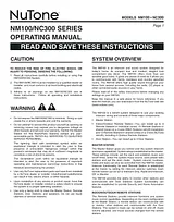 NuTone NC300 series Manuel D’Utilisation