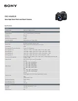 Sony DSC-HX400 Guide De Spécification